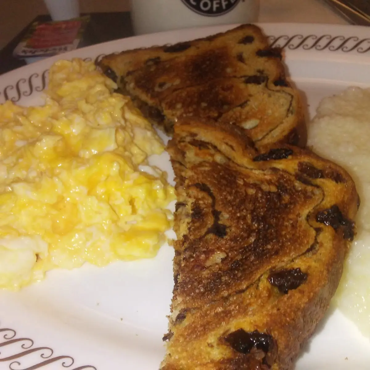 Cheese N' Eggs with Raisin Toast