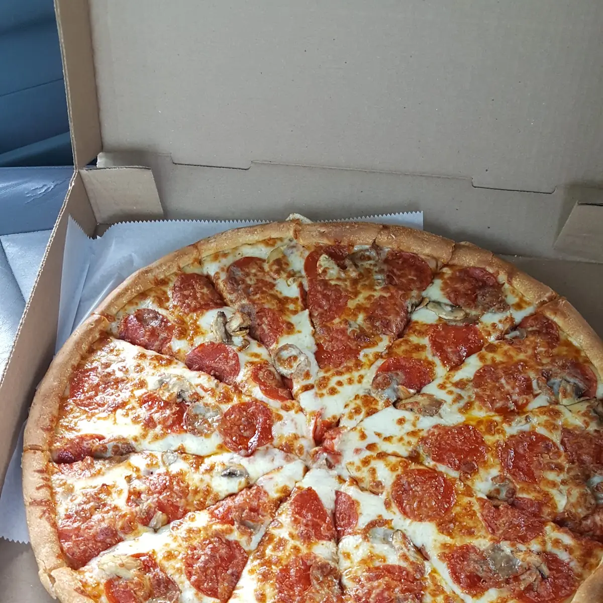 Pepperoni and Mushroom Pizza