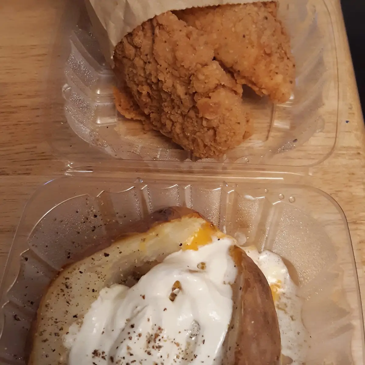 Baked Potato & Chicken Strips