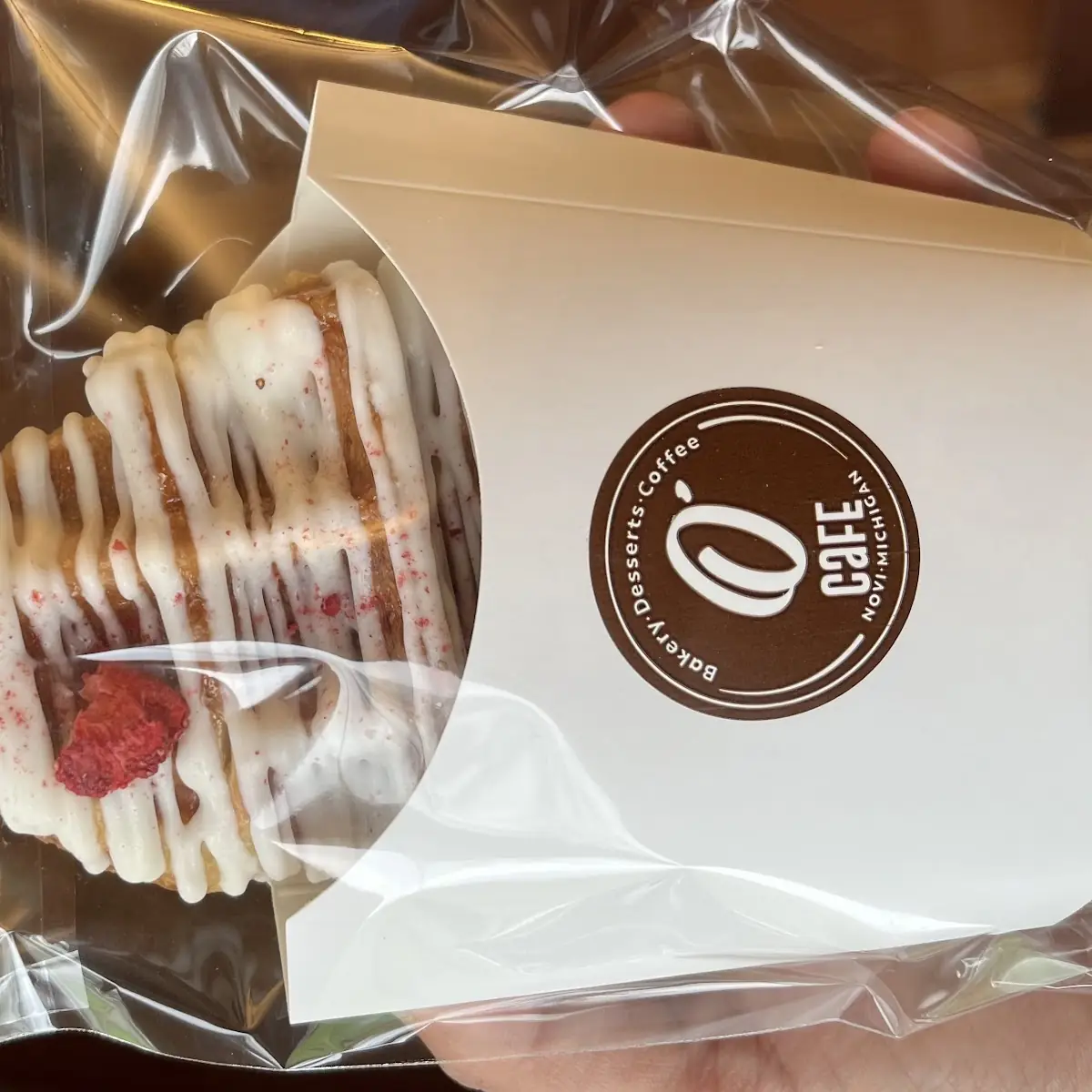 White Chocolate Strawberry Croffle