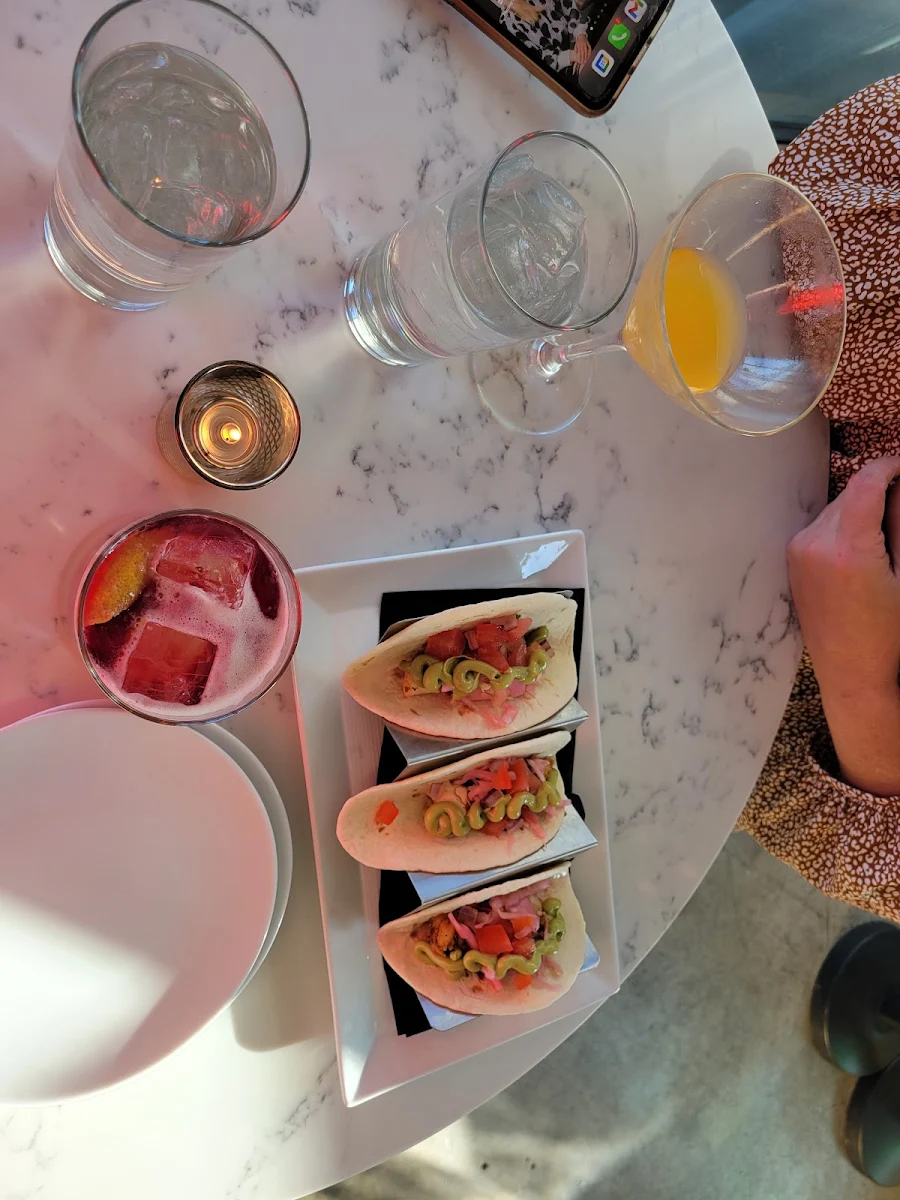 Shrimp Tacos and Drinks