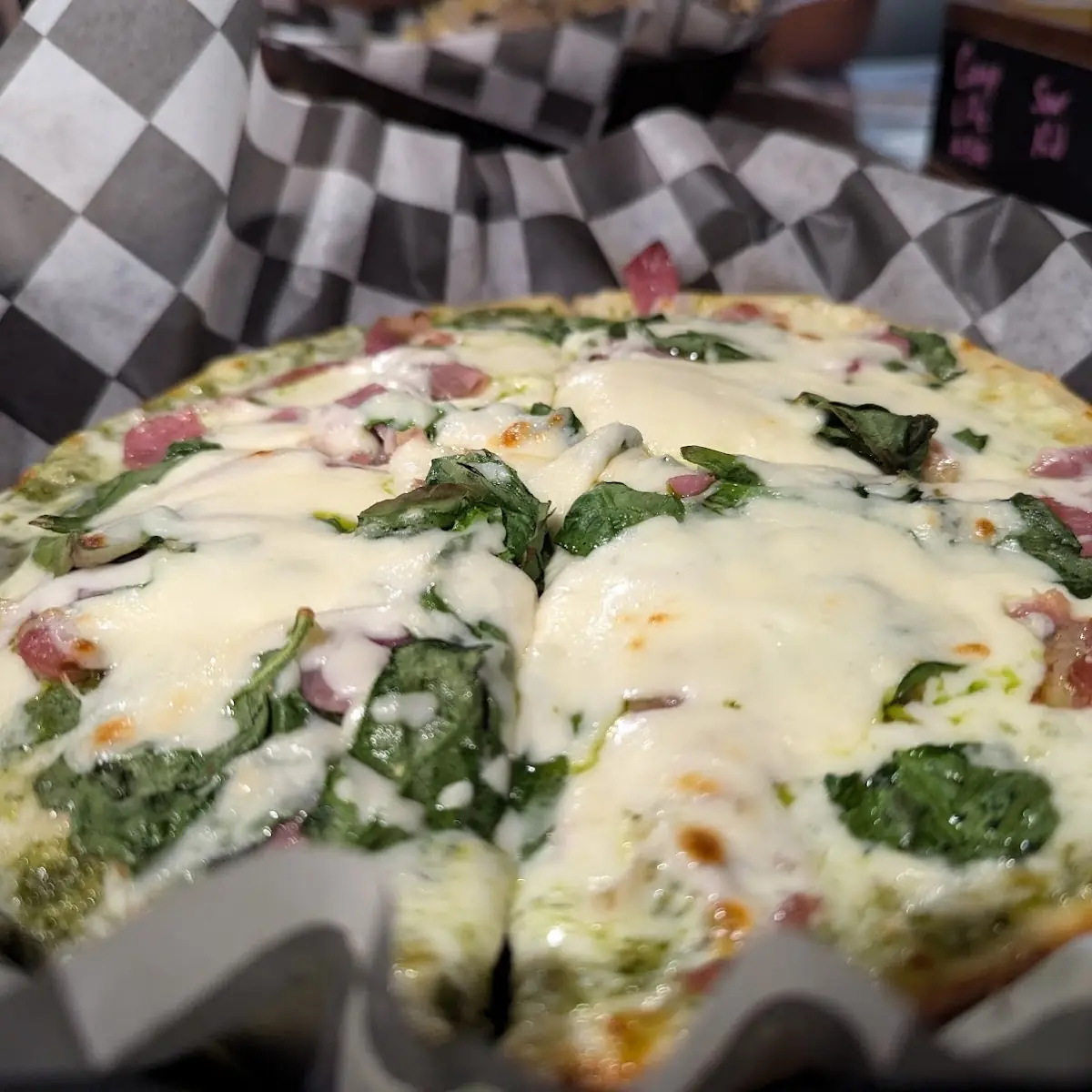 Prosciutto and Pesto Pizza
