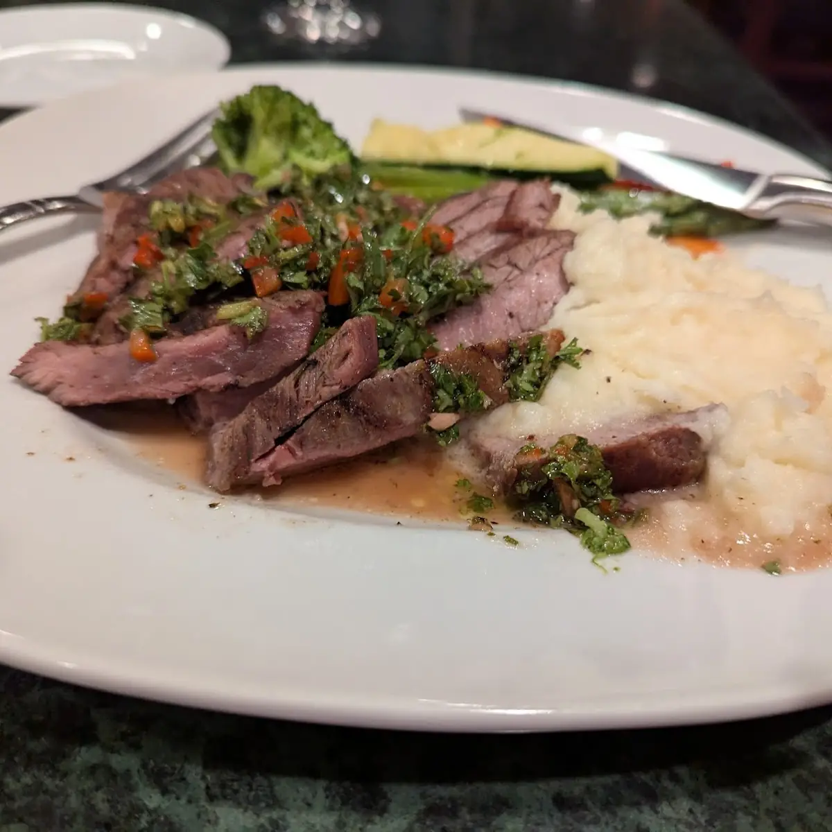 Flank Steak and Mashed Potatoes