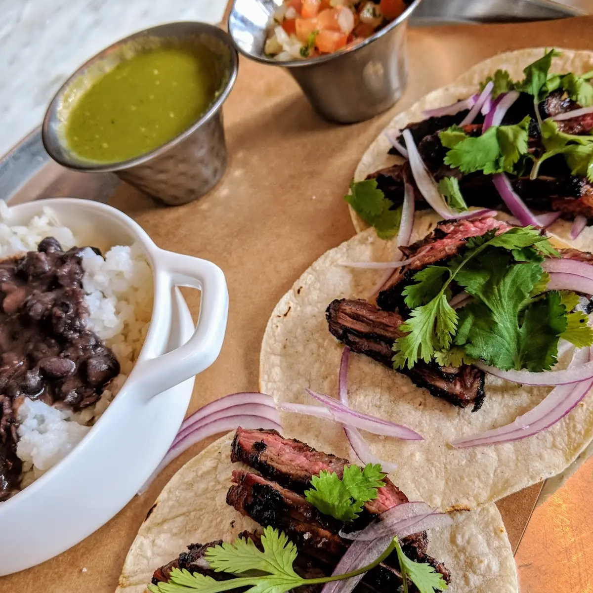Steak or Shrimp Tacos