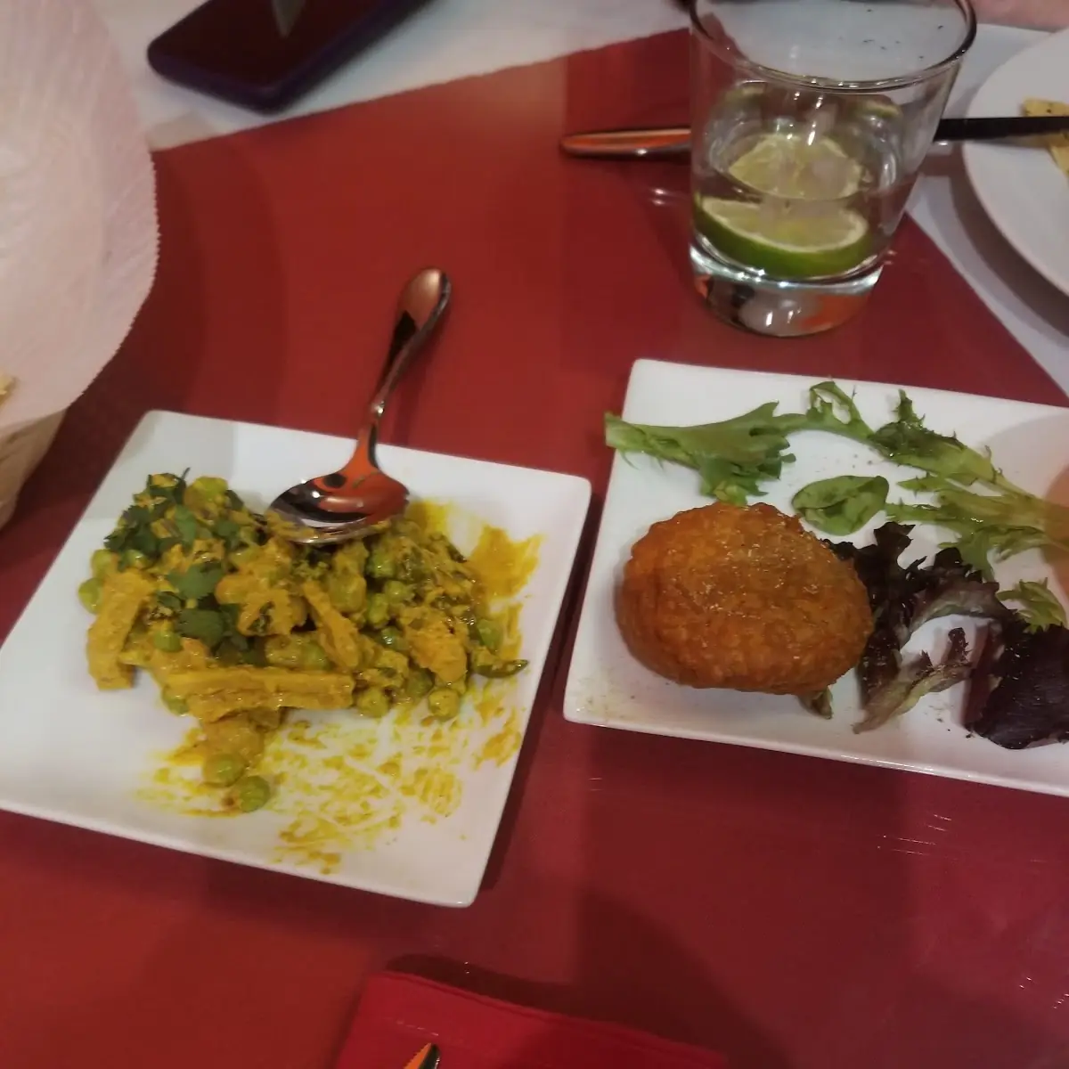 Achaar Salad AMD Aloo Tikki