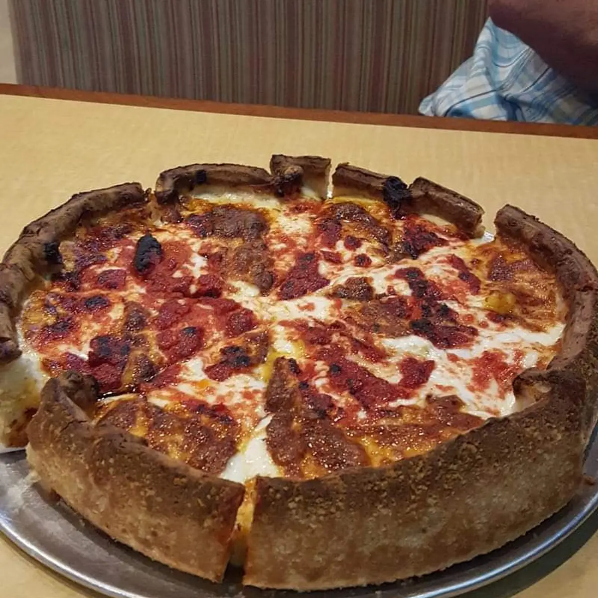 Deep Dish Pepperoni Pizza