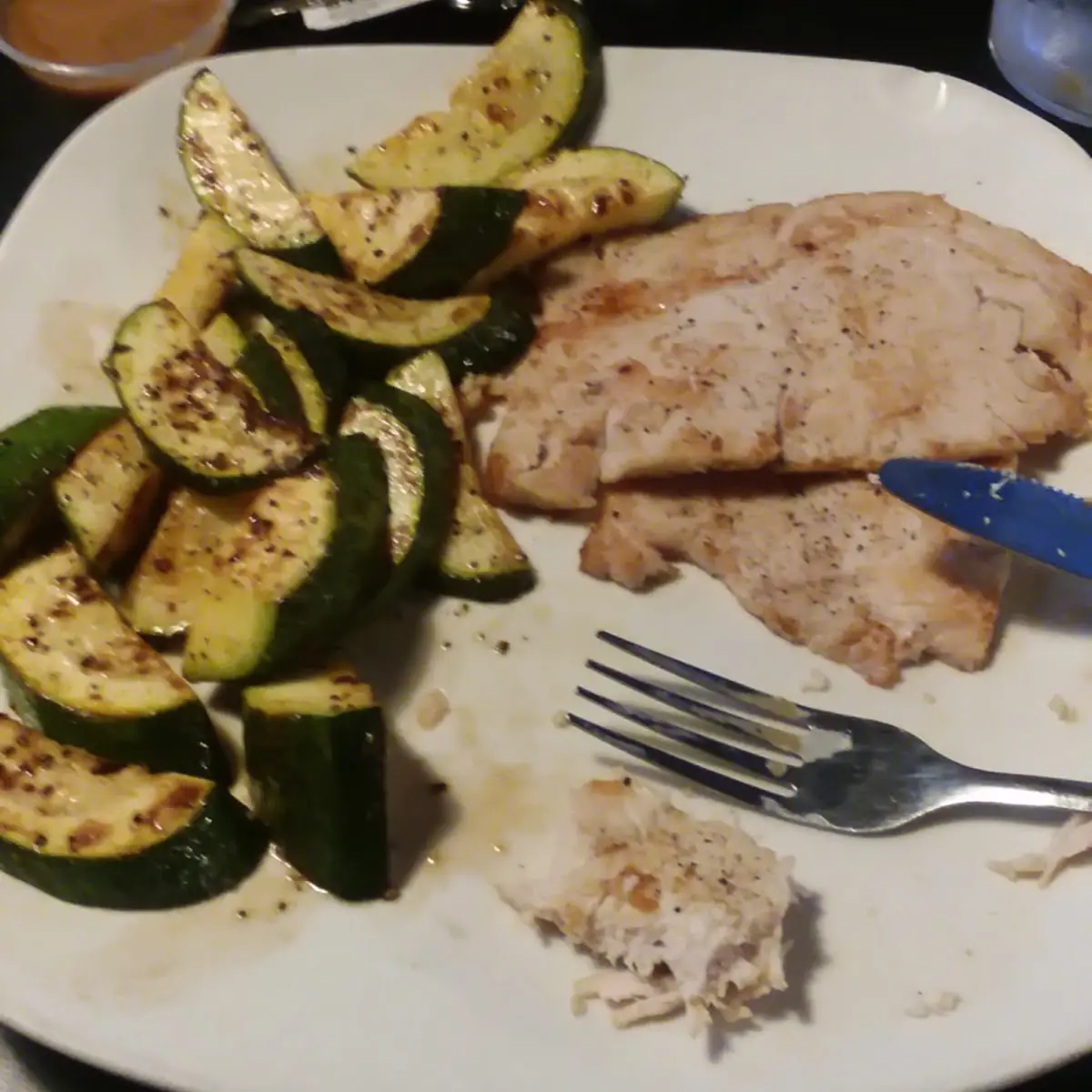 Deep Fried Turkey with Grilled Zucchini