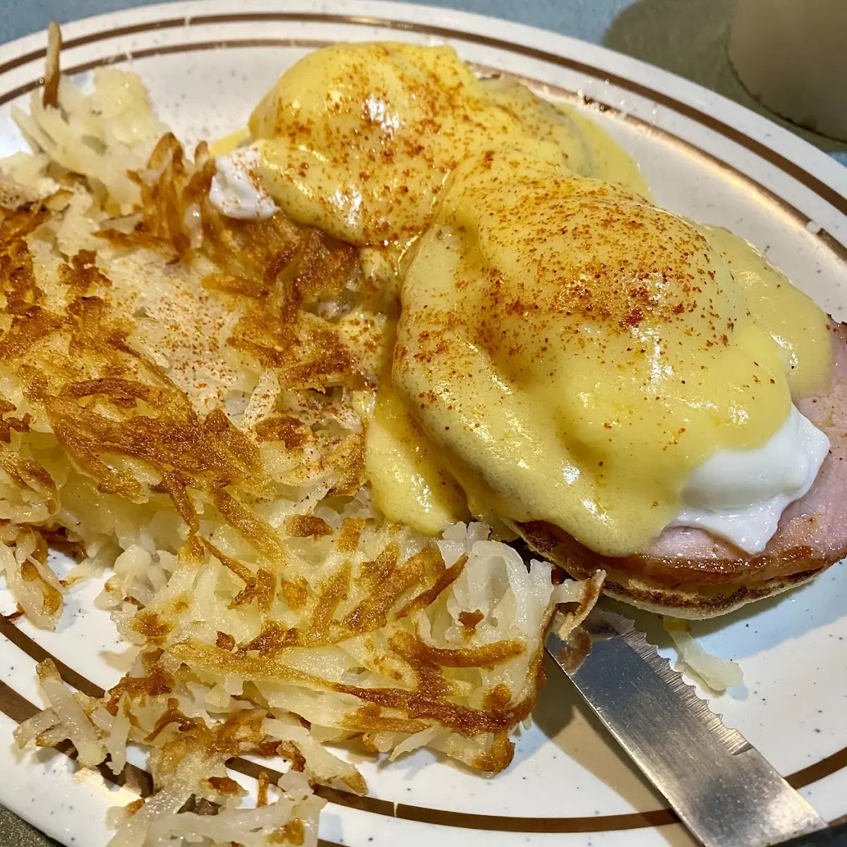 Eggs Benedict with Hash Browns