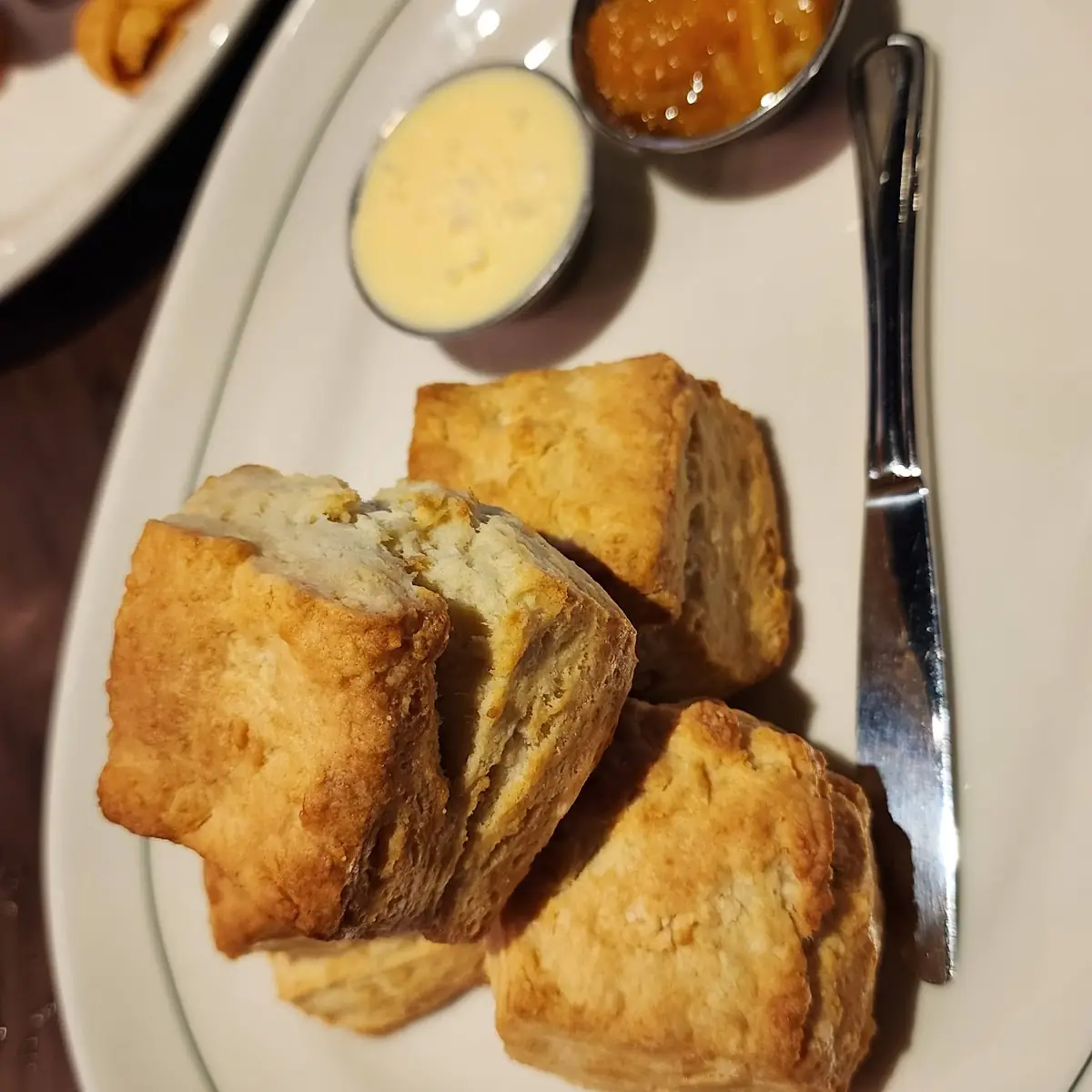 Buttermilk Biscuits with Jam and Butter