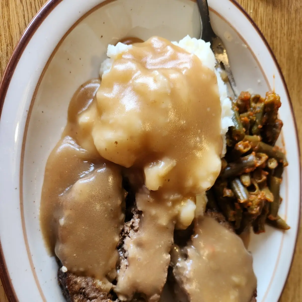 ckn Fried Steak Mashed Potatoes