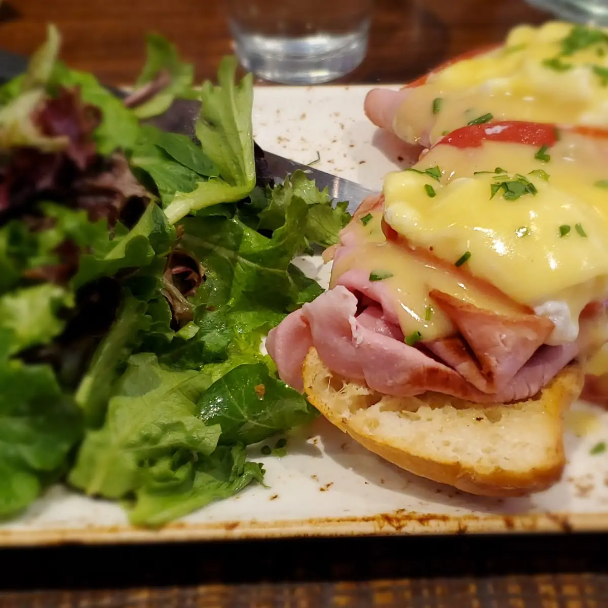 Eggs Benedict with Side Salad