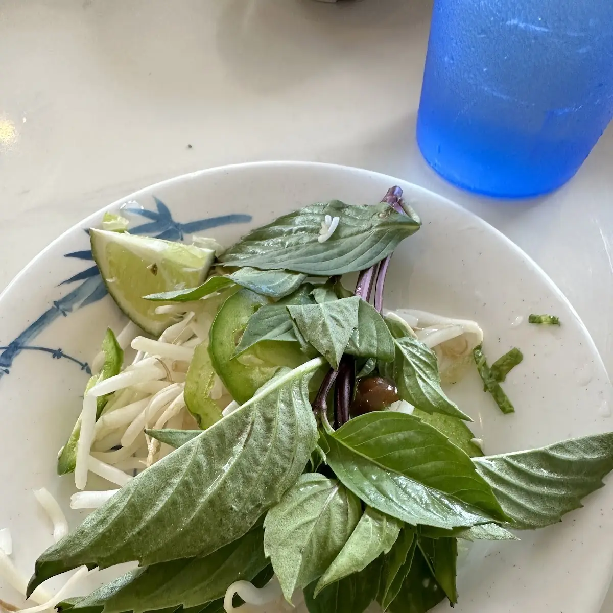 Lime and Bean Sprouts