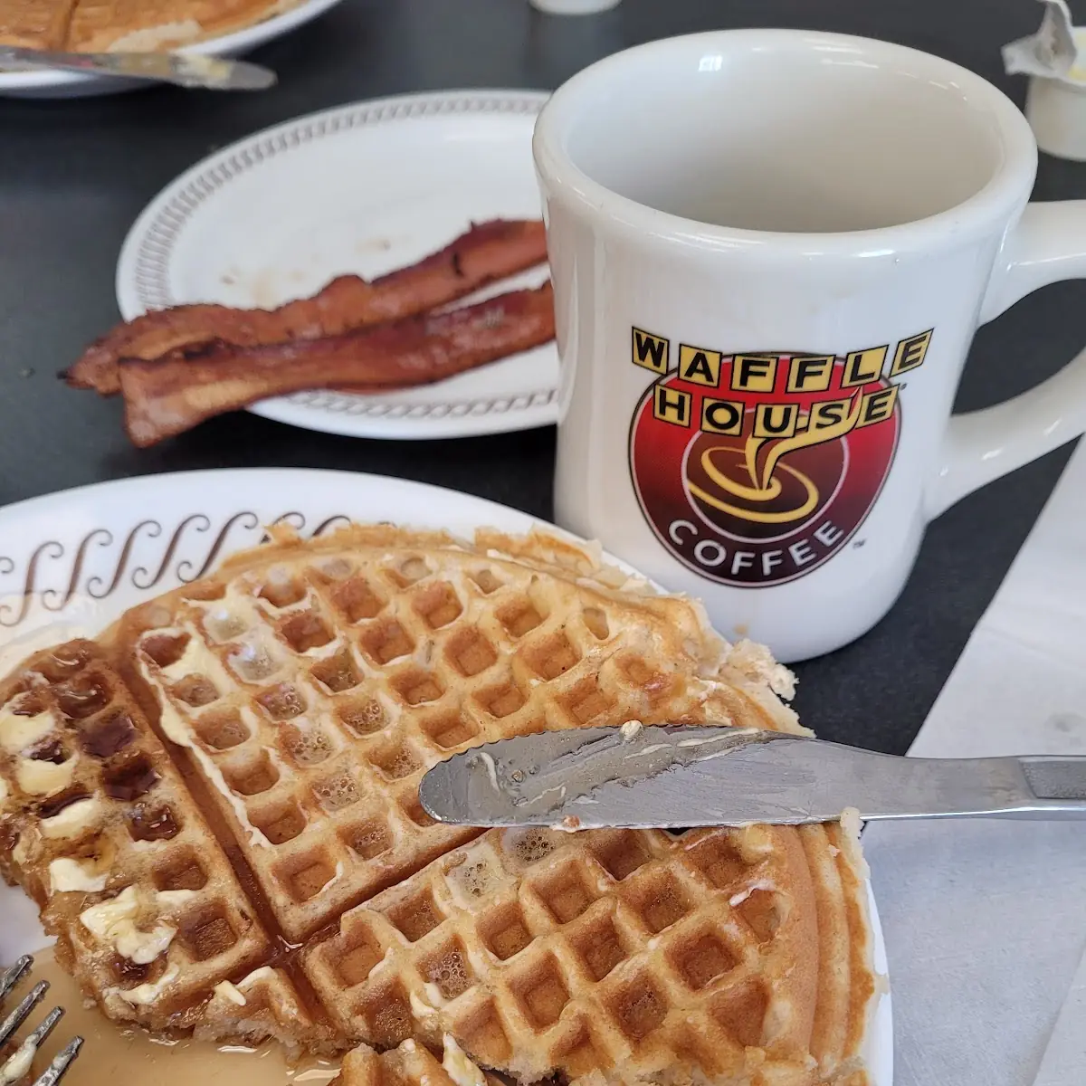 Waffles with Bacon & Eggs