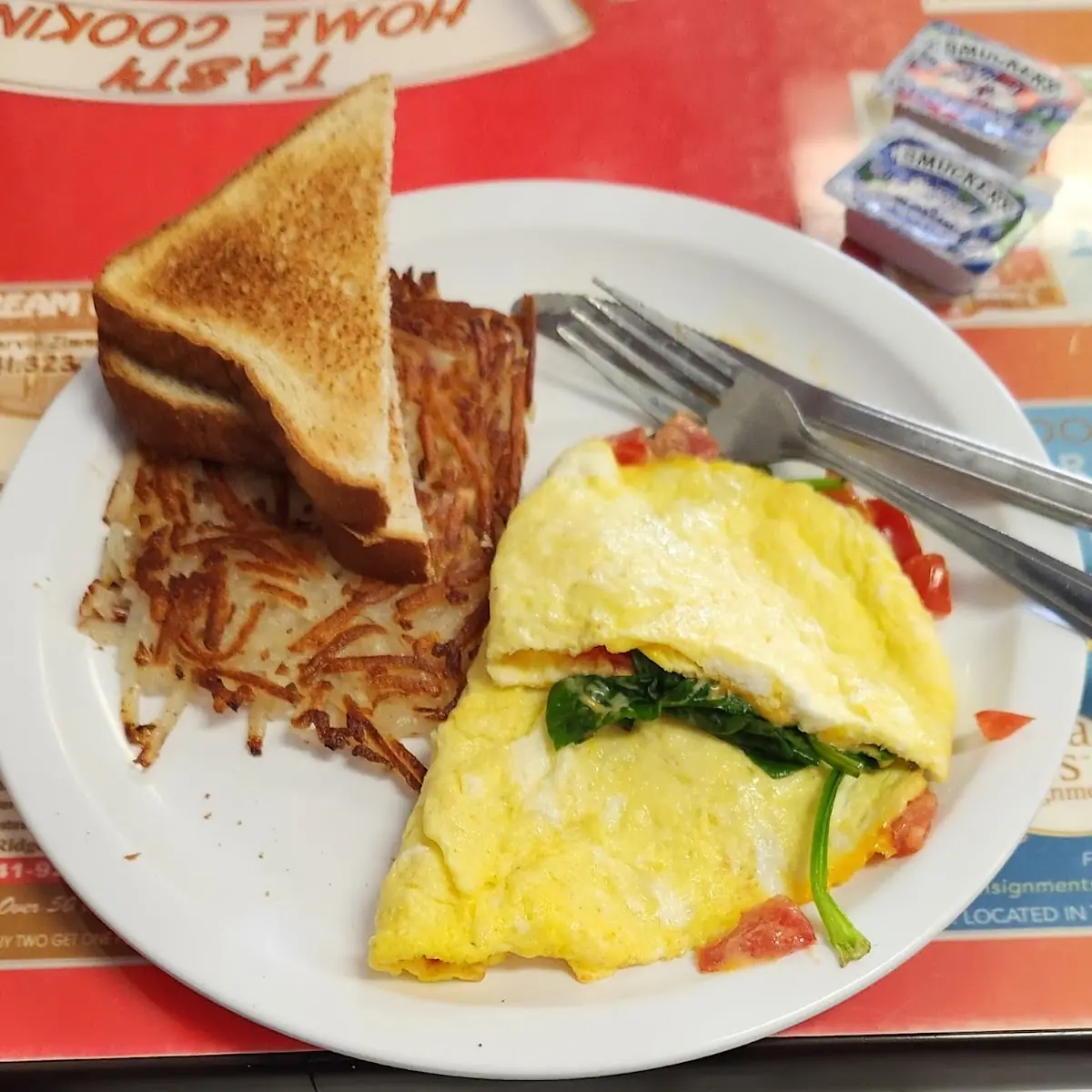 Cheese Omelette and Toast