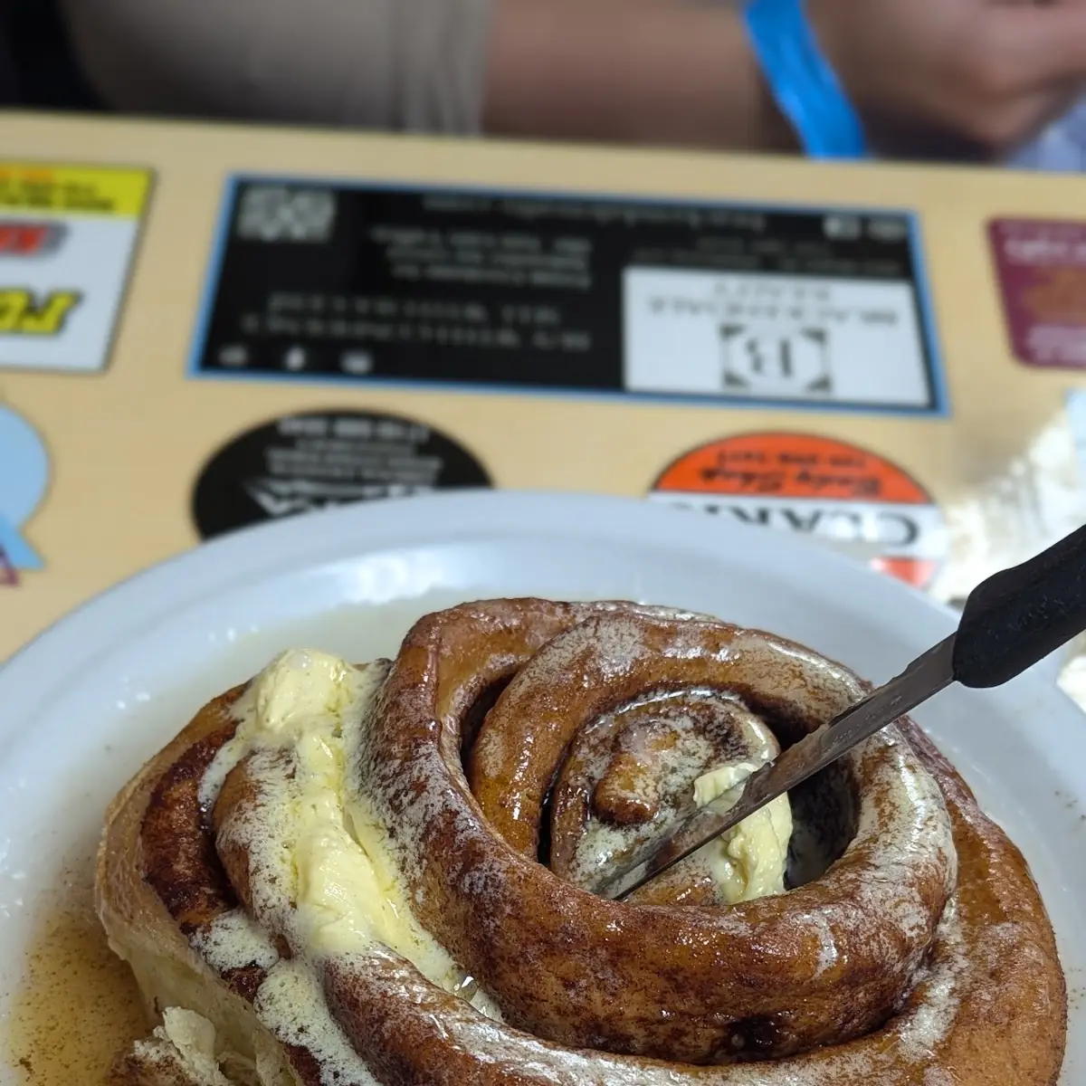 Glazed Cinnamon Roll with Butter