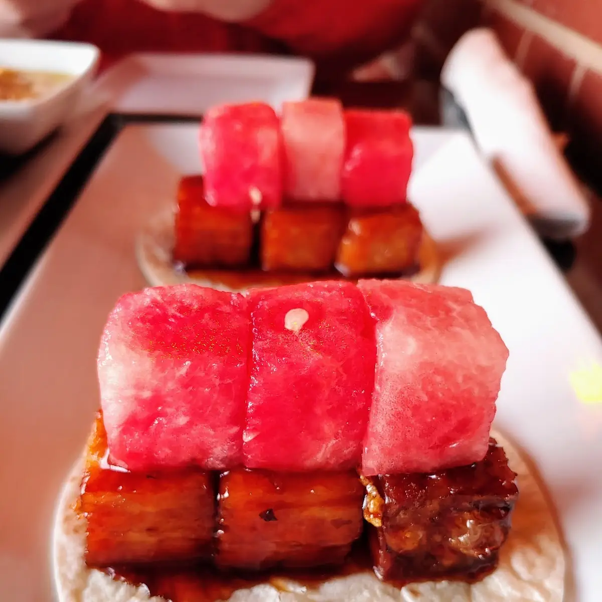 Asian Glazed Pork Belly Tacos