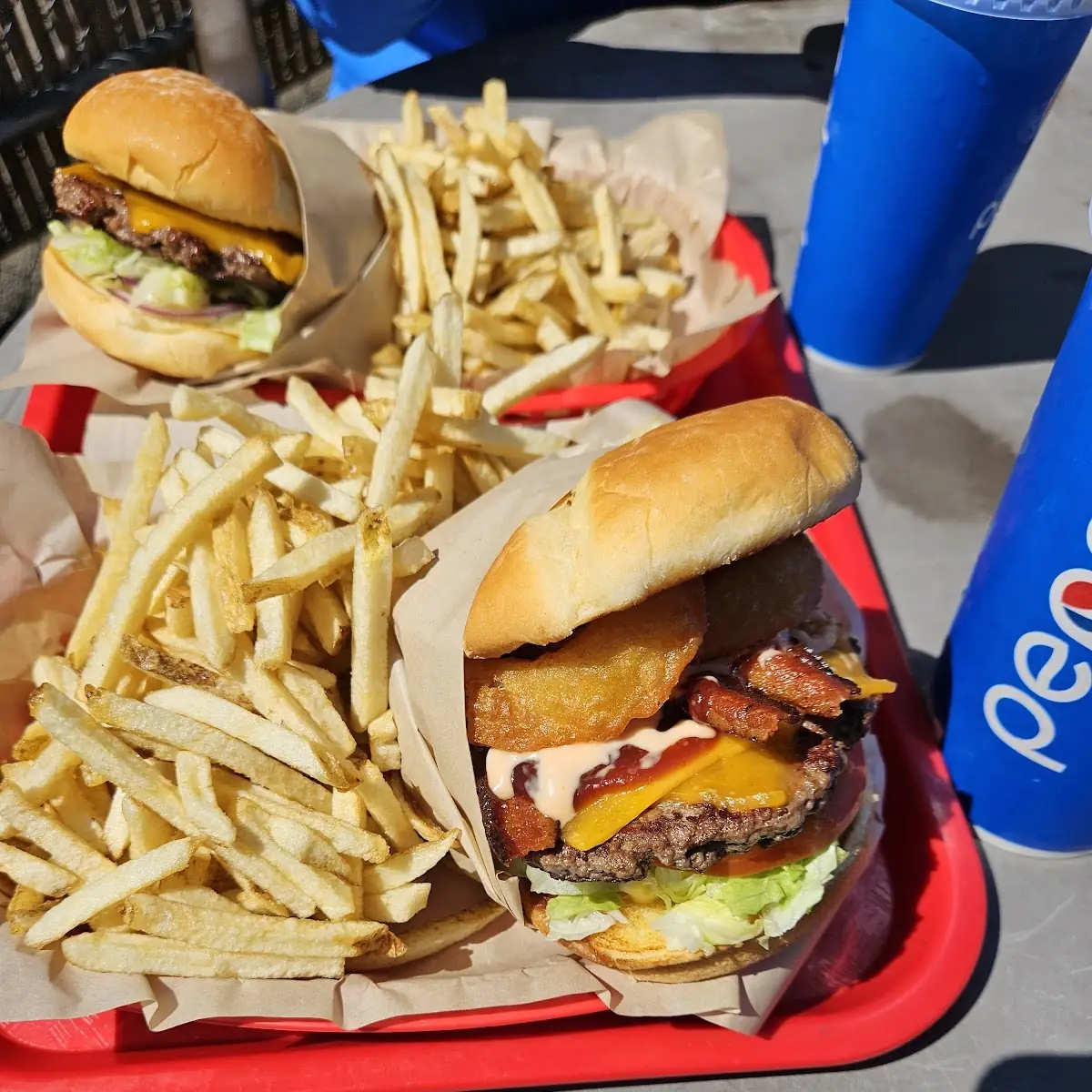 BBQ Bacon Cheeseburger Basket