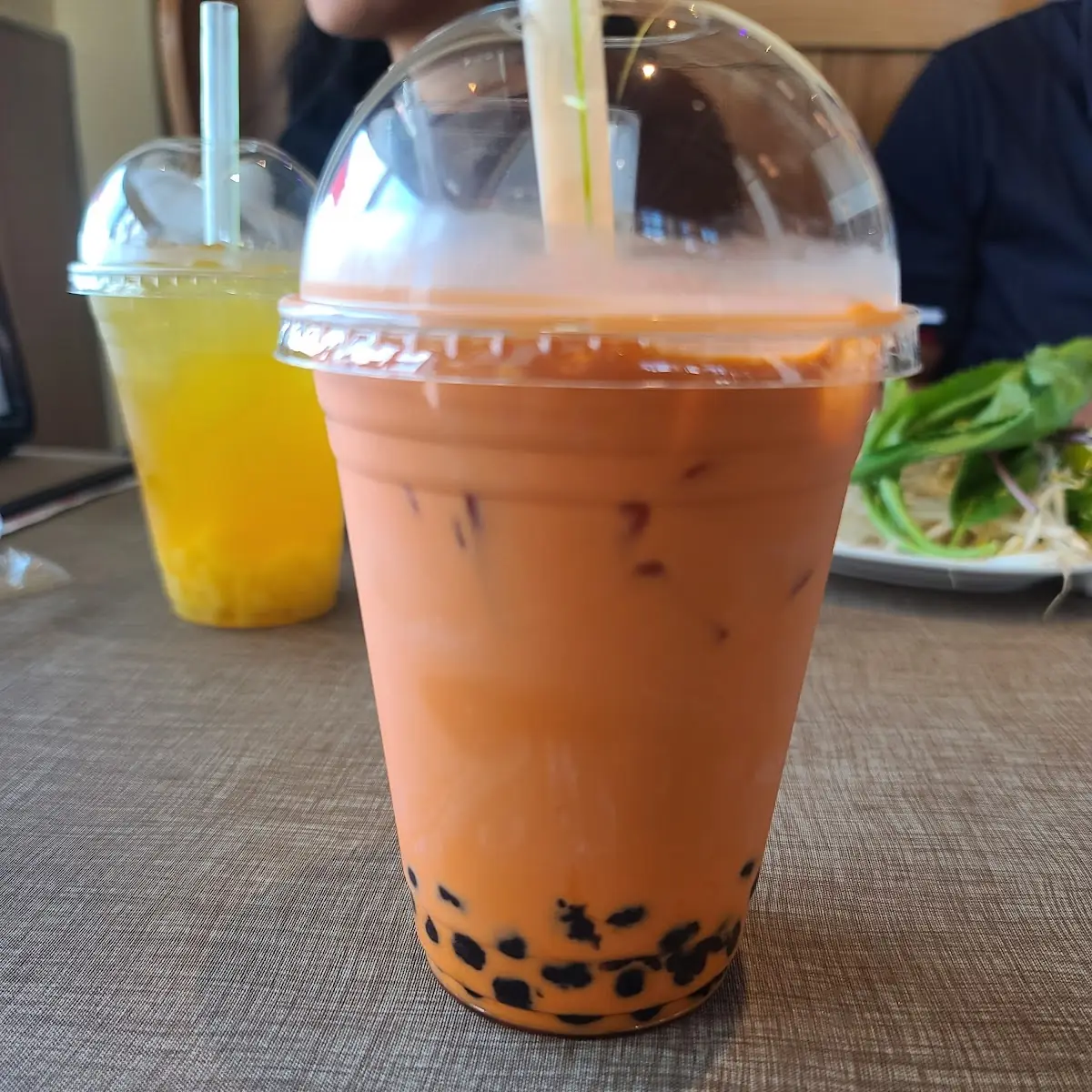 Thai Iced Tea with Tapioca Pearls