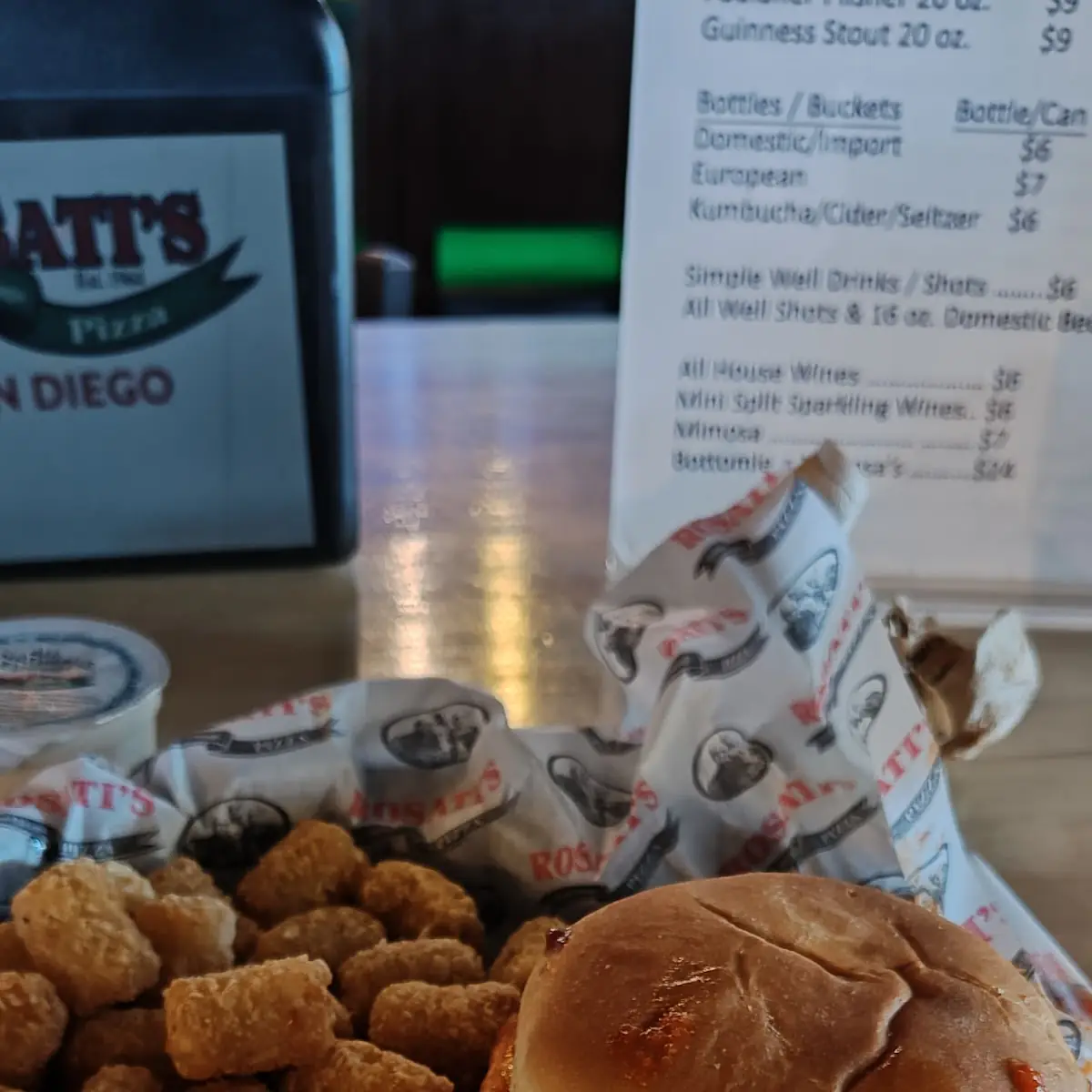 Chicken Parm Sandwich with Tater Tots