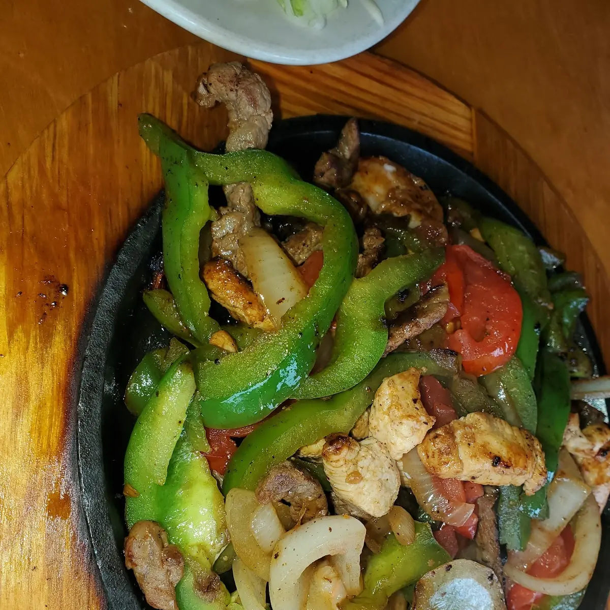 Steak Shrimp Chicken Combo Fajitas