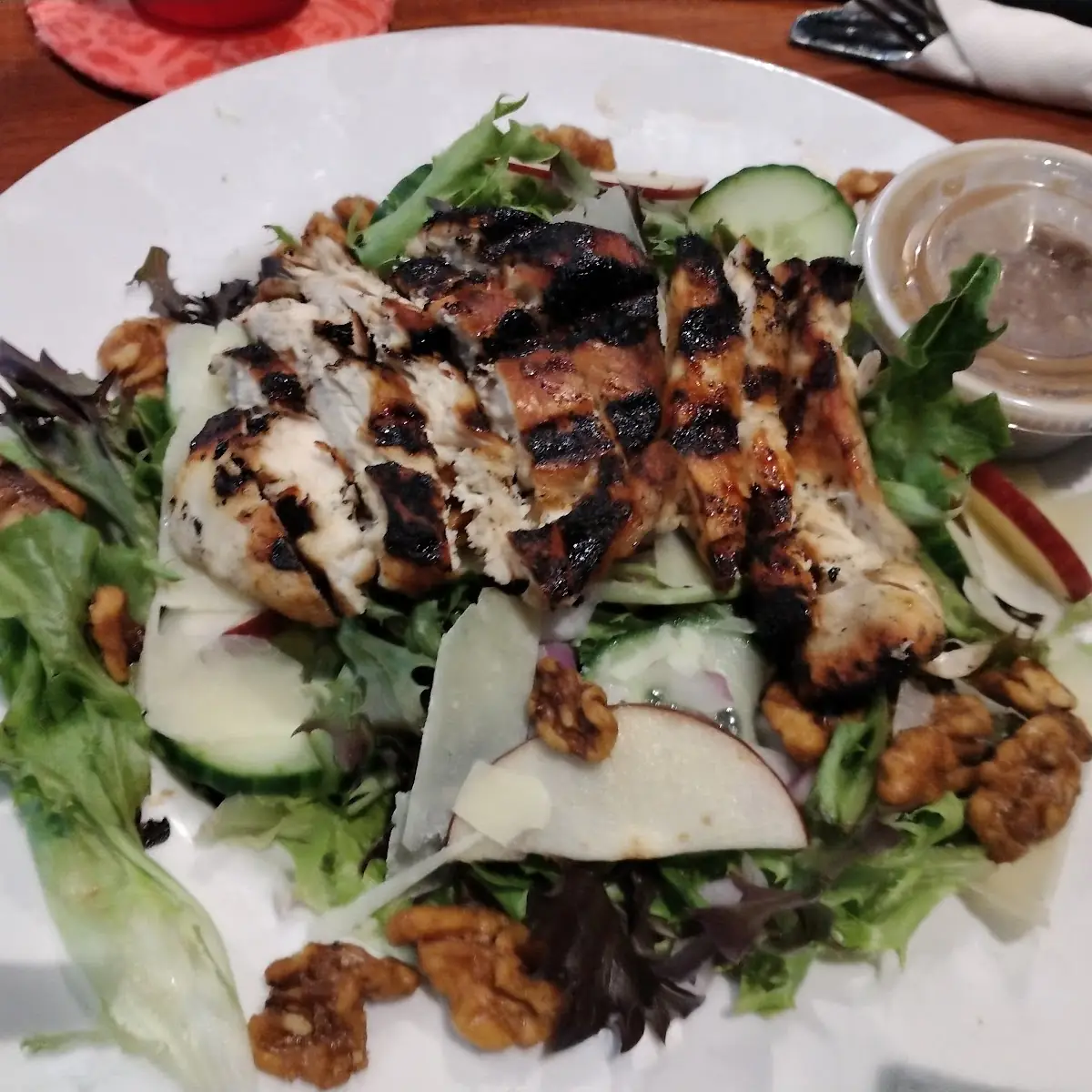 Apple & Walnut Salad with Grilled Chicken