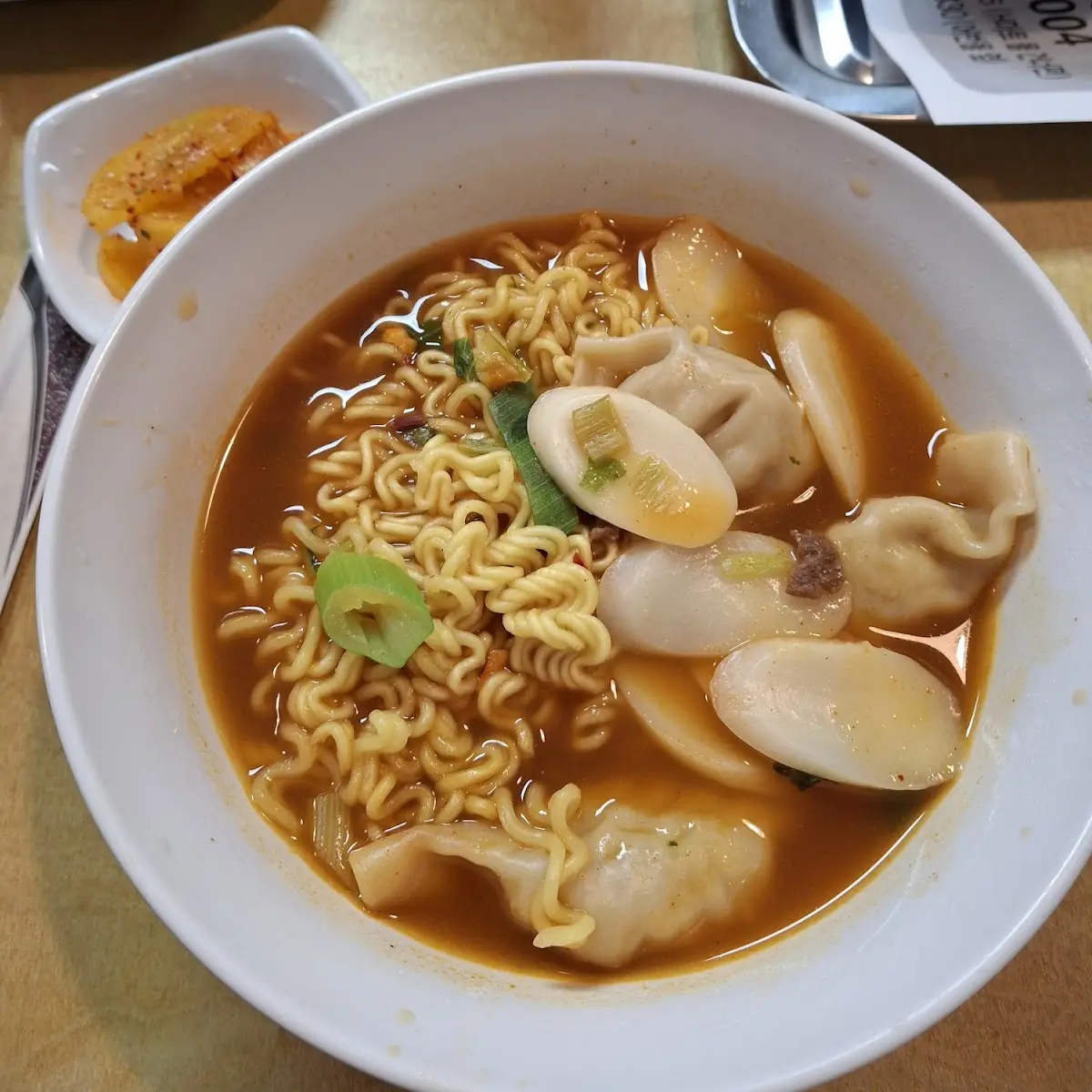 Ramen with Dumplings and Rice Cake