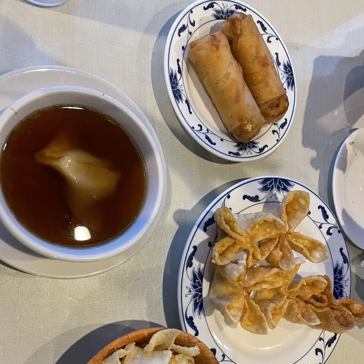 Crab Rangoon and Spring Rolls