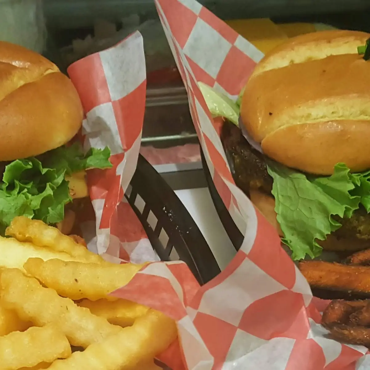 Burger with Crinkle Cut Fries