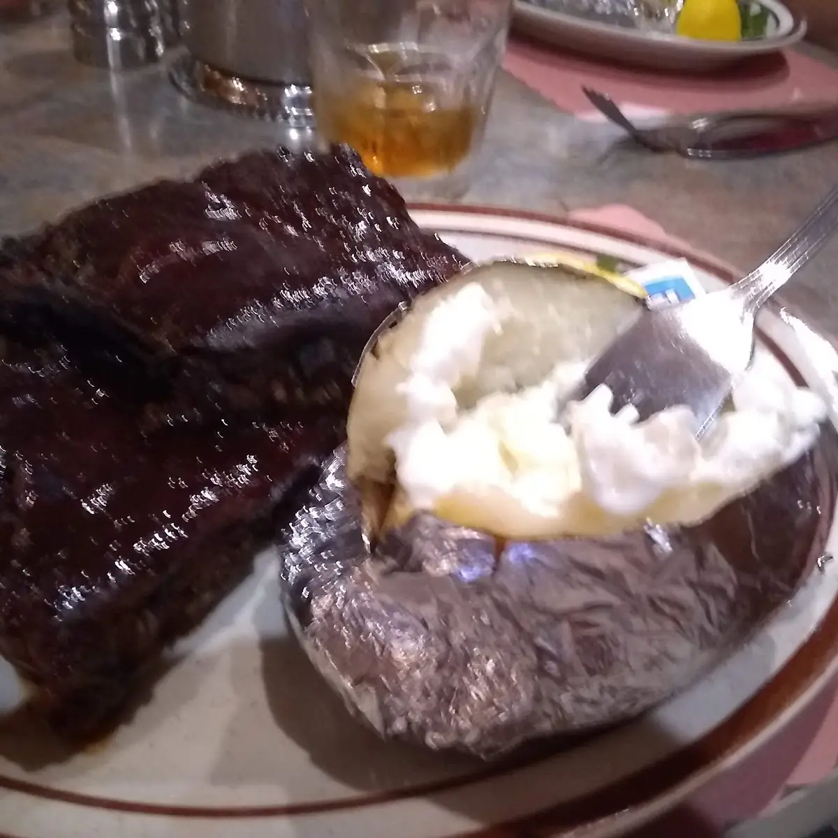 BBQ Ribs & Baked Potato