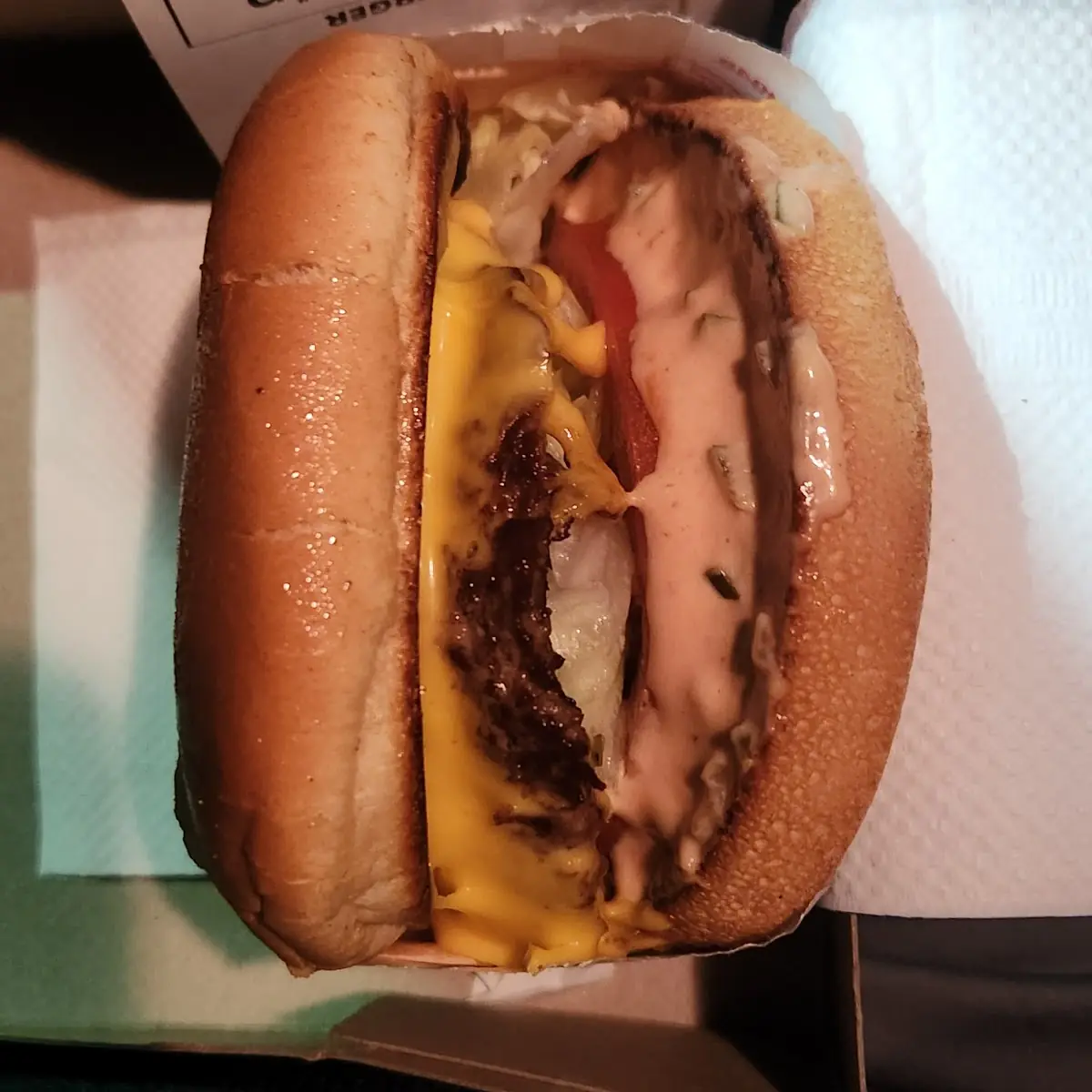Cheeseburger with a Grilled Onions