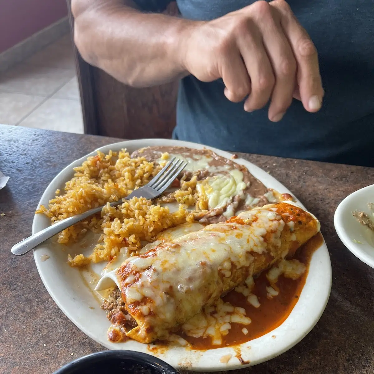 Beef Burrito and Soft Taco