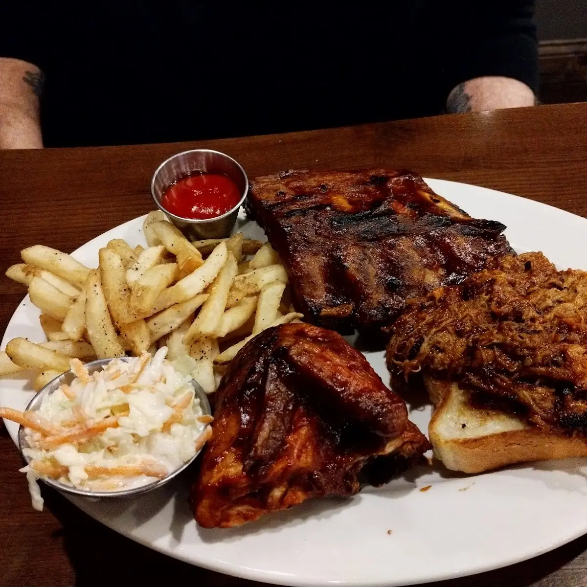 BBQ Platter Ribs Chicken and Pork