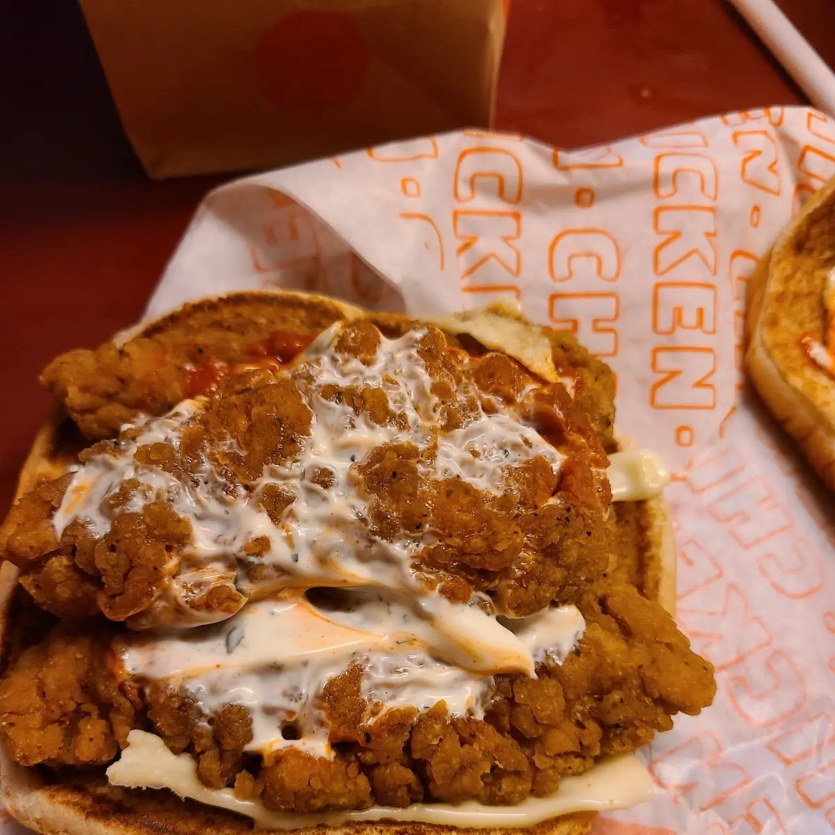 Buffalo Ranch Chicken Strip Sandwich