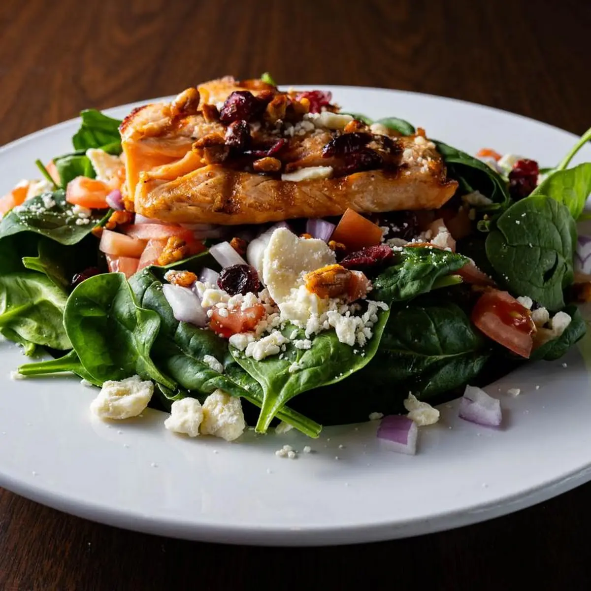 Salmon Spinach Salad