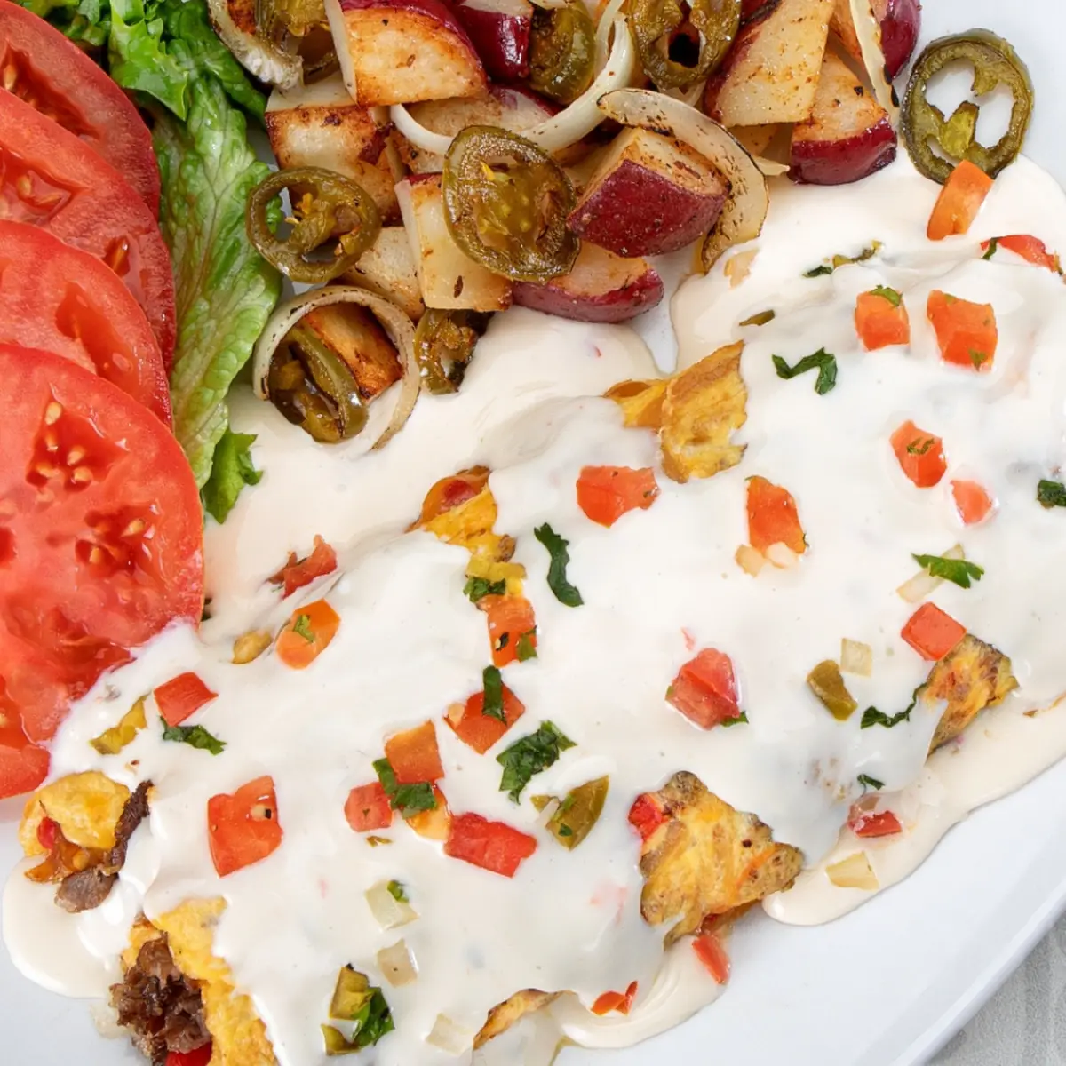 Supreme Chicken Fajita Omelette