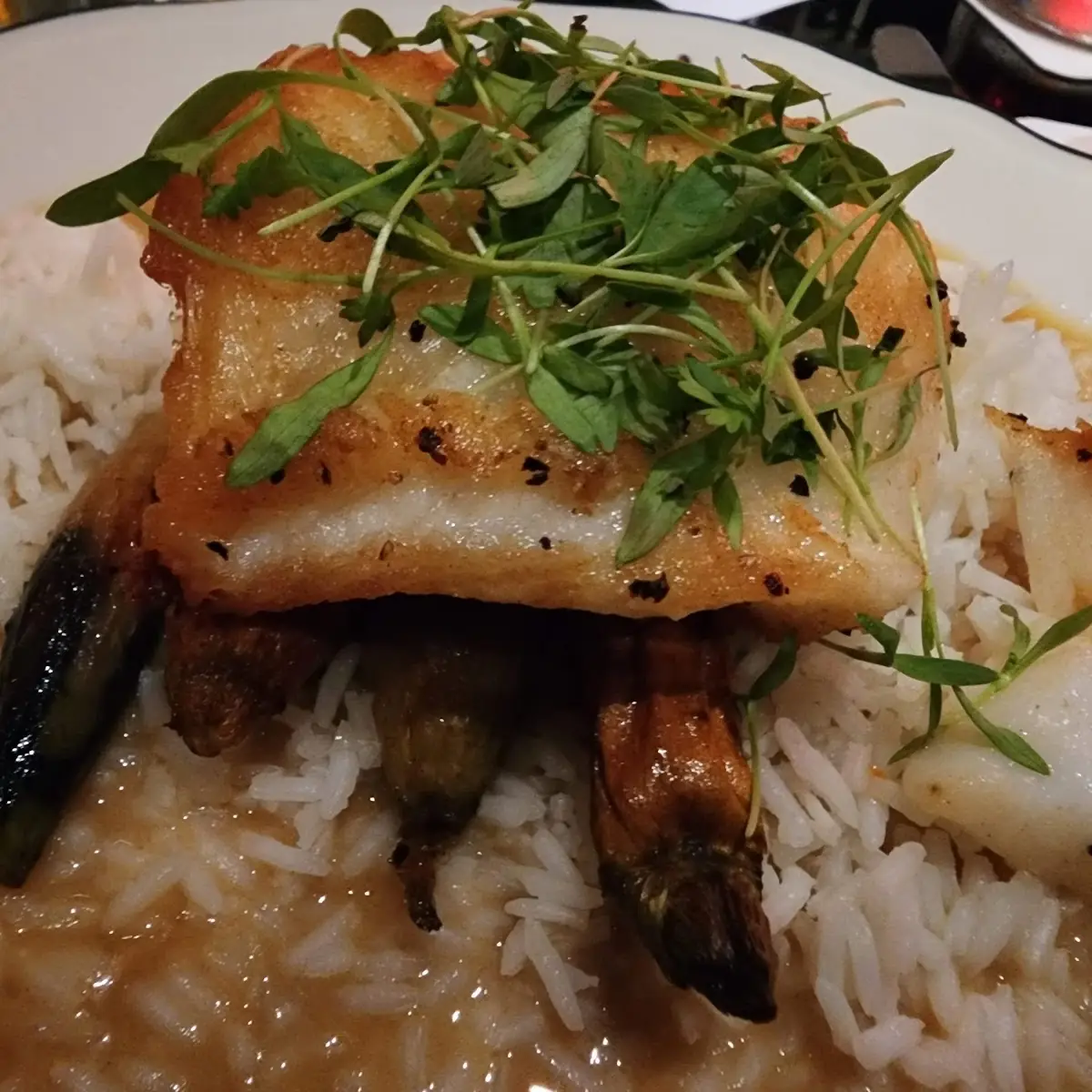 Miso-Glazed Sea Bass
