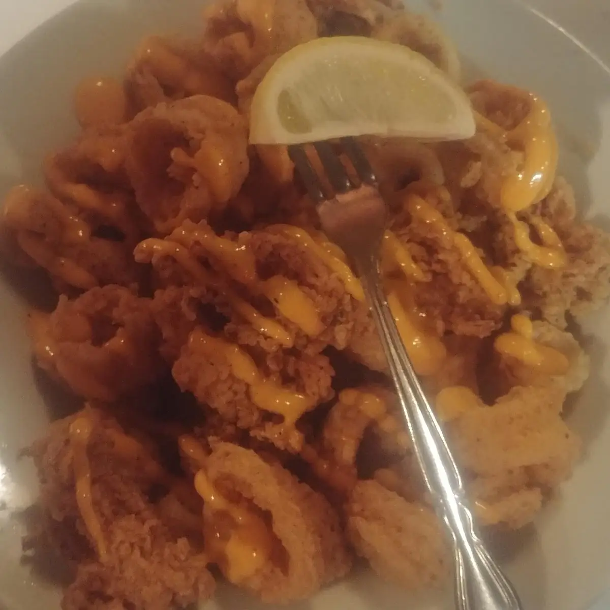 Fried Calamari with Buffalo Sauce