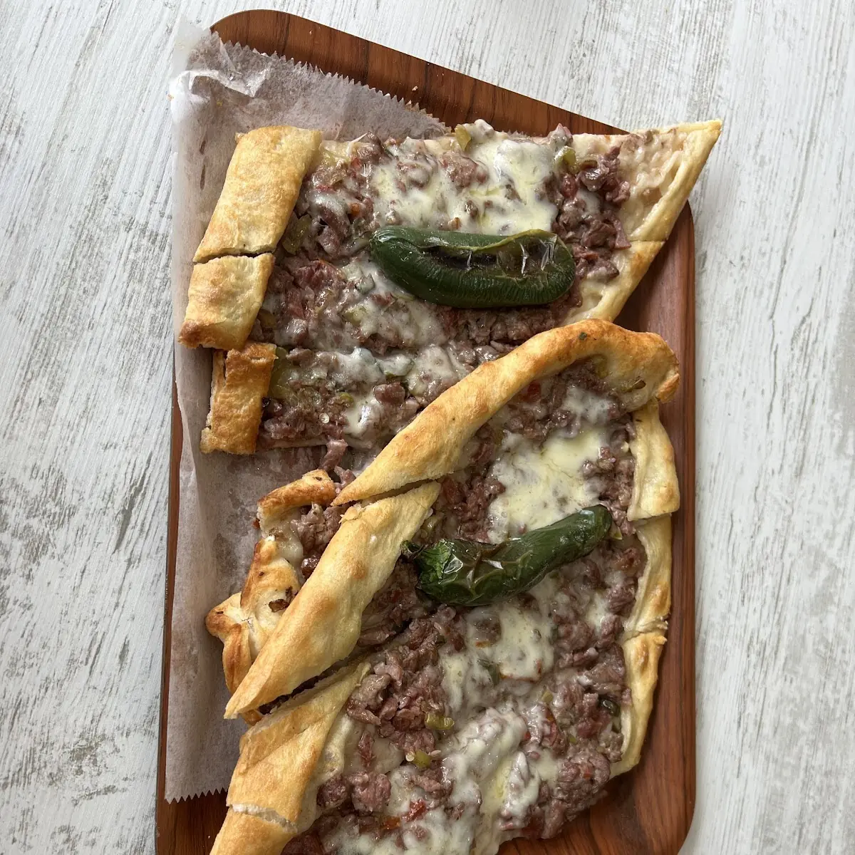 Chopped Meat Pide( kusbasili Pide)
