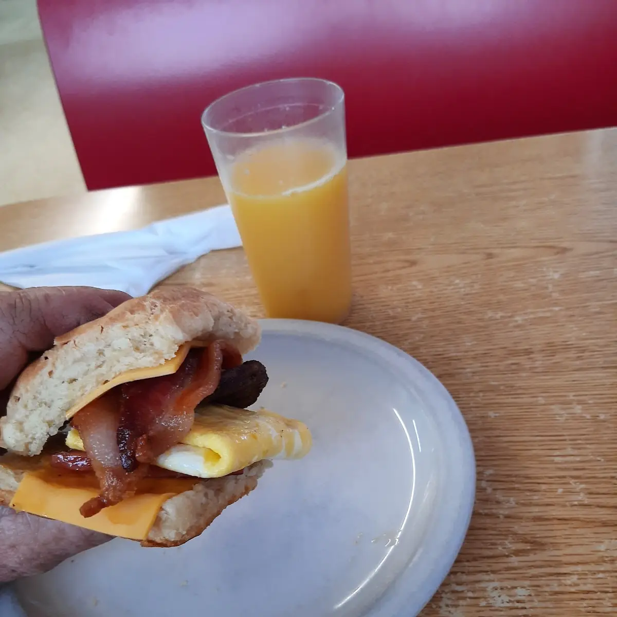 Bacon Egg and Cheese Breakfast Sandwich