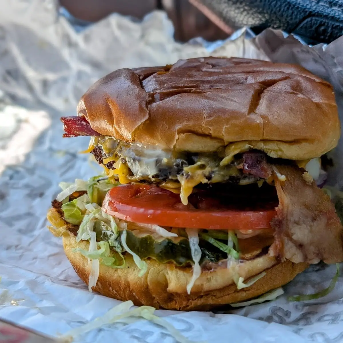 Big Cheesy Bacon Burger