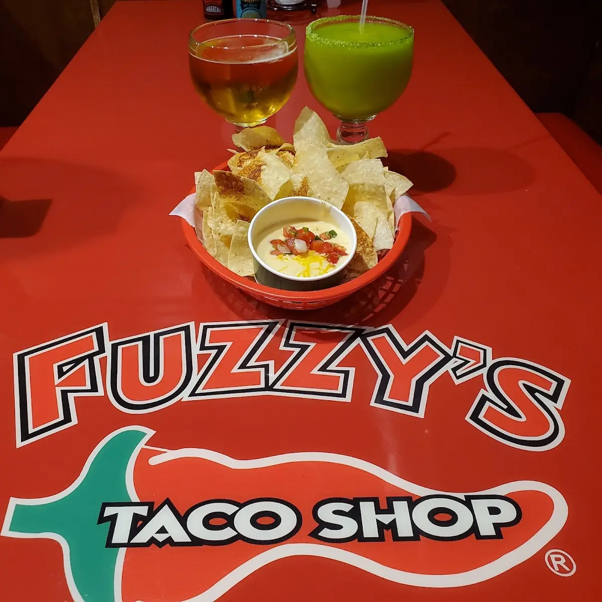 Chicken Quesadilla and Chip Queso