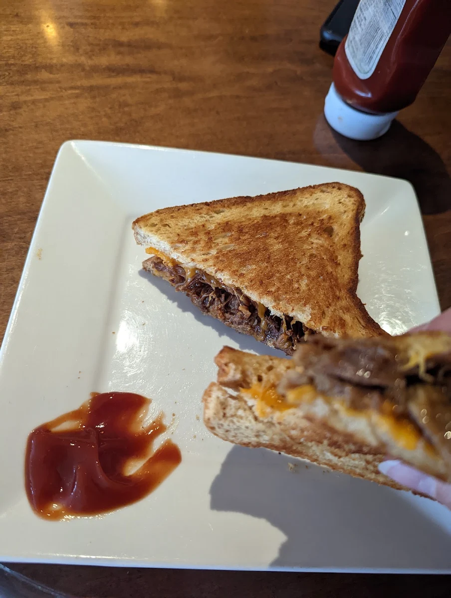 Grill Cheese with Pulled Pork, Frankly Coffee And Bistro