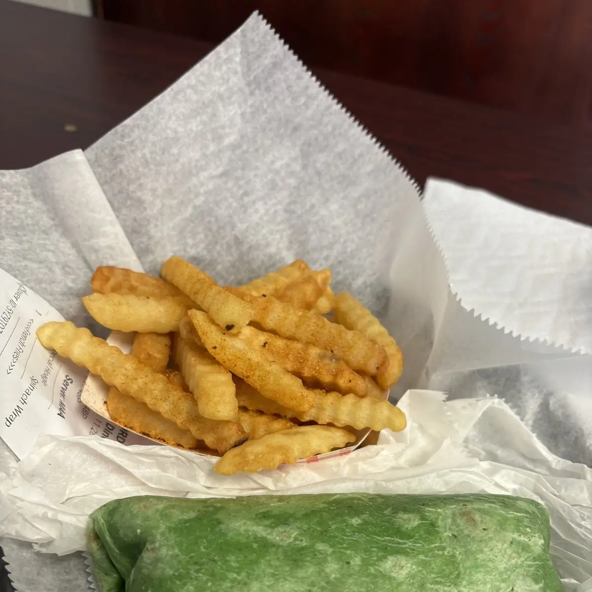 Chicken Wrap with Fries