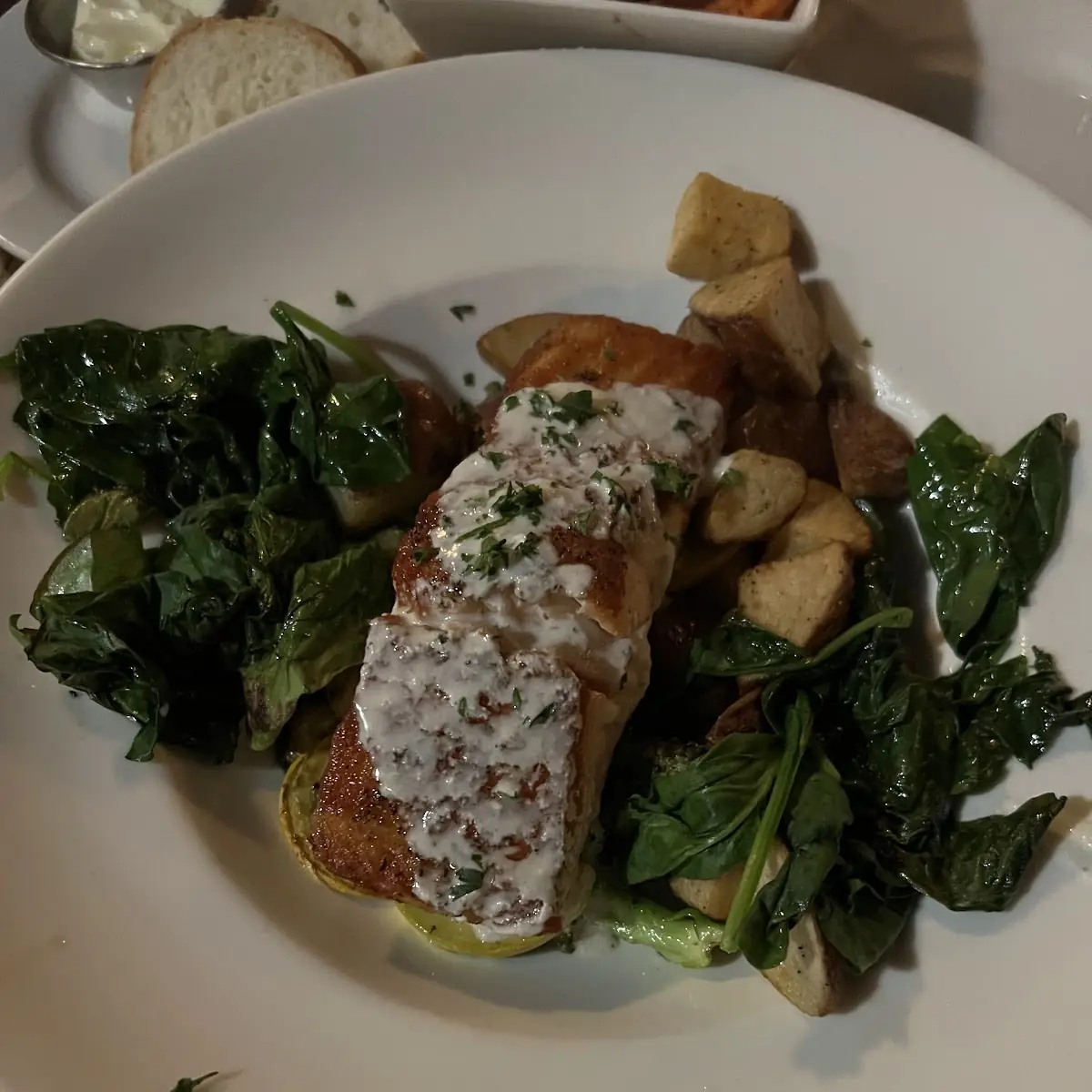 Roasted Salmon and Potatoes Were