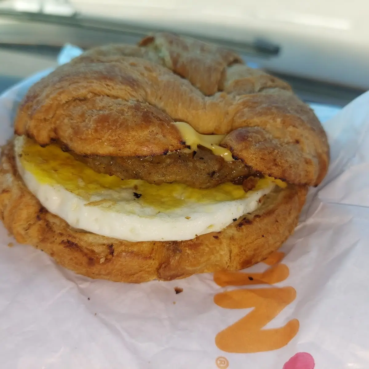 Sausage Egg and Cheese Croissant