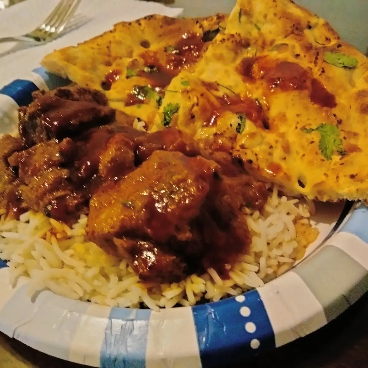 Super Combo Lamb Curry Rice Salad Nan