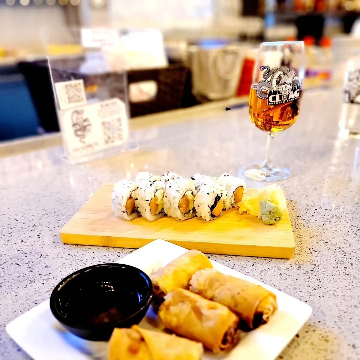 Crunchy Spring Roll and Philadelphia Roll