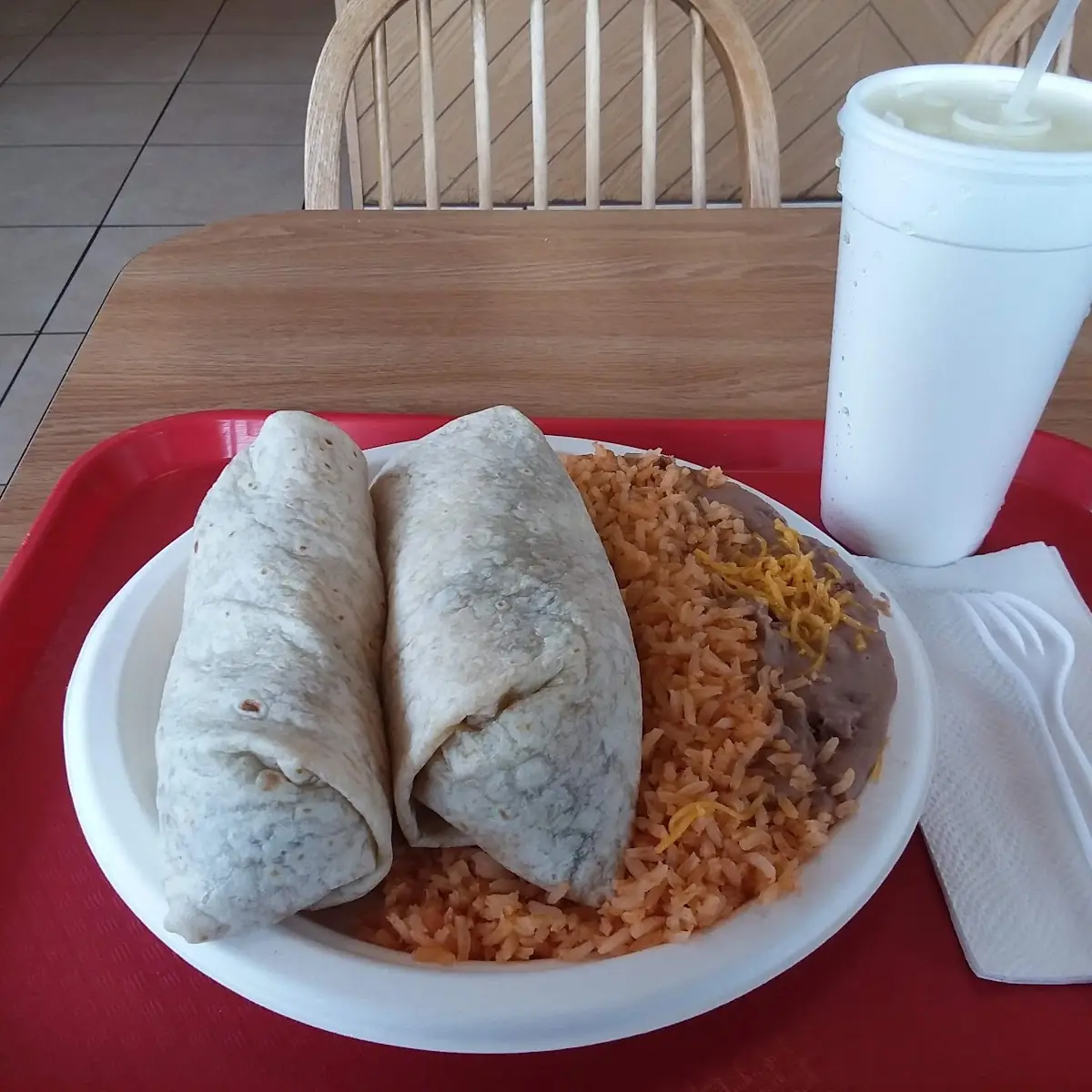 Burritos with Mexican Rice a Meal for 2