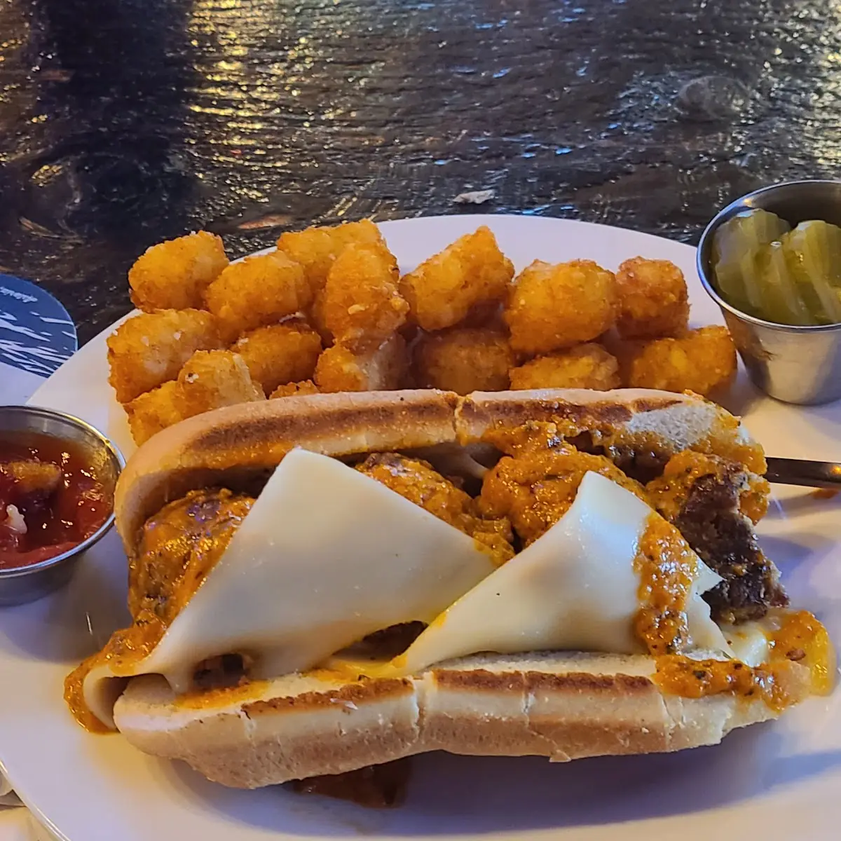 Meatball Sub & Tots