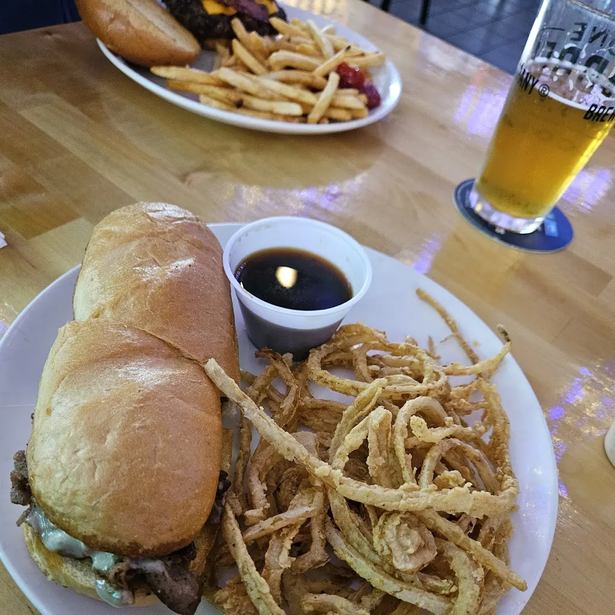 French Dip and Onion Strings